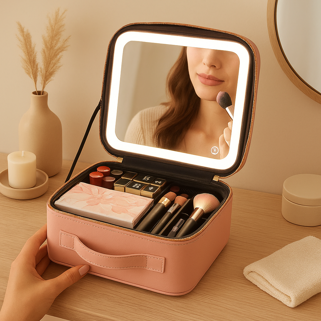 Cosmetiquera Espejo Led LUMICASE